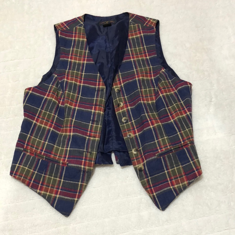 Vintage Charter Club Plaid Vest